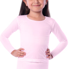 Paquete de playera cuello redondo y legging térmico con raya blanca para niña- 10-12 AÑOS